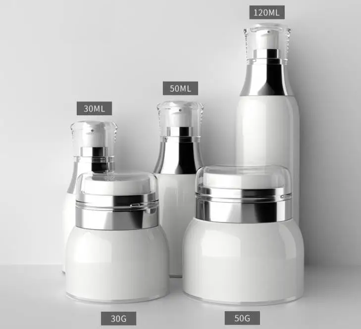 

48pcs/lot 30ml/50ml/120ml 30g 50g acrylic cylindrical High grade vacuum cream jar facial airless bottle for cosmetic SN402