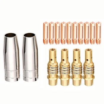 

5pcs Tips+4pcs Nozzle Holders+2pcs Nozzles Welding Consumables Nozzle Tip Kit For Binzel 15AK GRIP15 Cutting Torch