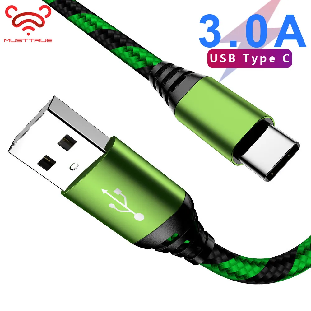 Usb кабель MUSTTRUE Type C быстрое зарядное устройство для oneplus7t samsung a70 передачи данных