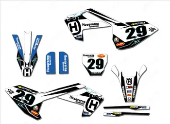 

Motorcycle TEAM GRAPHICS BACKGROUNDS DECALS STICKERS for Husqvarna TE FE TC FC TX FX 125 250 300 350 450 501 2016 2017 2018 2019