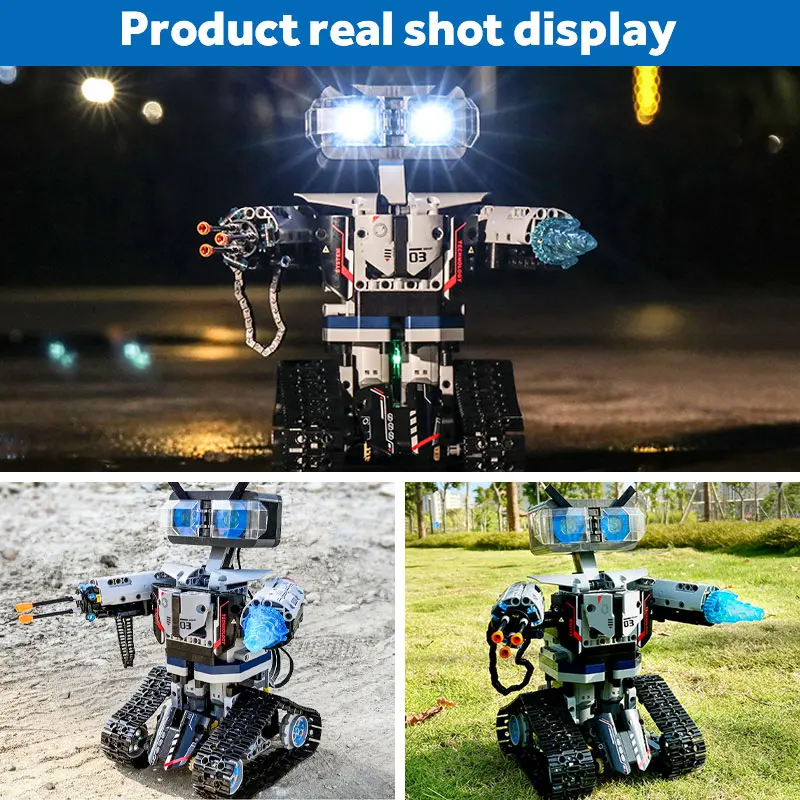 611 шт. RC Робот строительные блоки Creator City пульт дистанционного управления умный