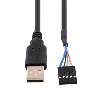 

Xiwai 5Pin Motherboard Female Dupont Header to USB 2.0 Male Extension Cable 50cm