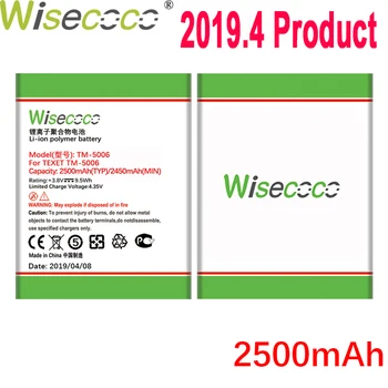 

WISECOCO 2500mAh TM-5006 Battery For TEXET TM-5006 Phone In Stock Latest Production High Quality Battery+Tracking Number