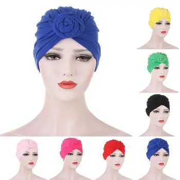 

Women Cotton Solid Color Knot Turban Hat Elastic Hijab Cap Hair Cover Headwear Hijab Cap Hair Cover Headwear Hijab Cap Hair Cove