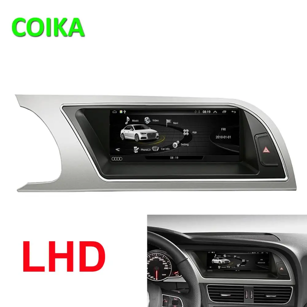 COIKA 8," Android 9,0 система автомобиля головное устройство экран для Audi A5 09-16 gps магнитофон wifi BT Google 2+ 32GB ram ips сенсорный SWC