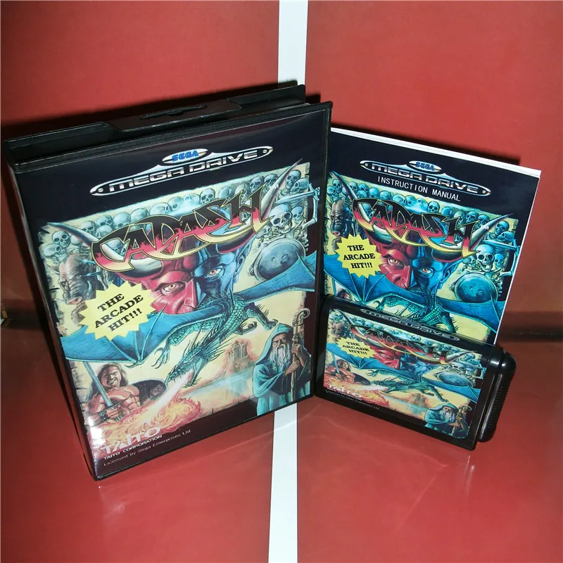 Чехол Cadash EU с коробкой и руководством для игровой консоли sega Megadrive Genesis 16 bit MD card
