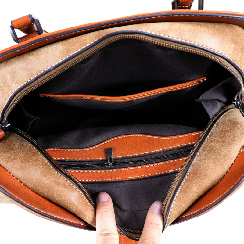 Новые роскошные винтажные сумки для женщин из натуральной кожи сумка на плечо Женская Большая вместительная Повседневная Сумка-тоут женская сумка