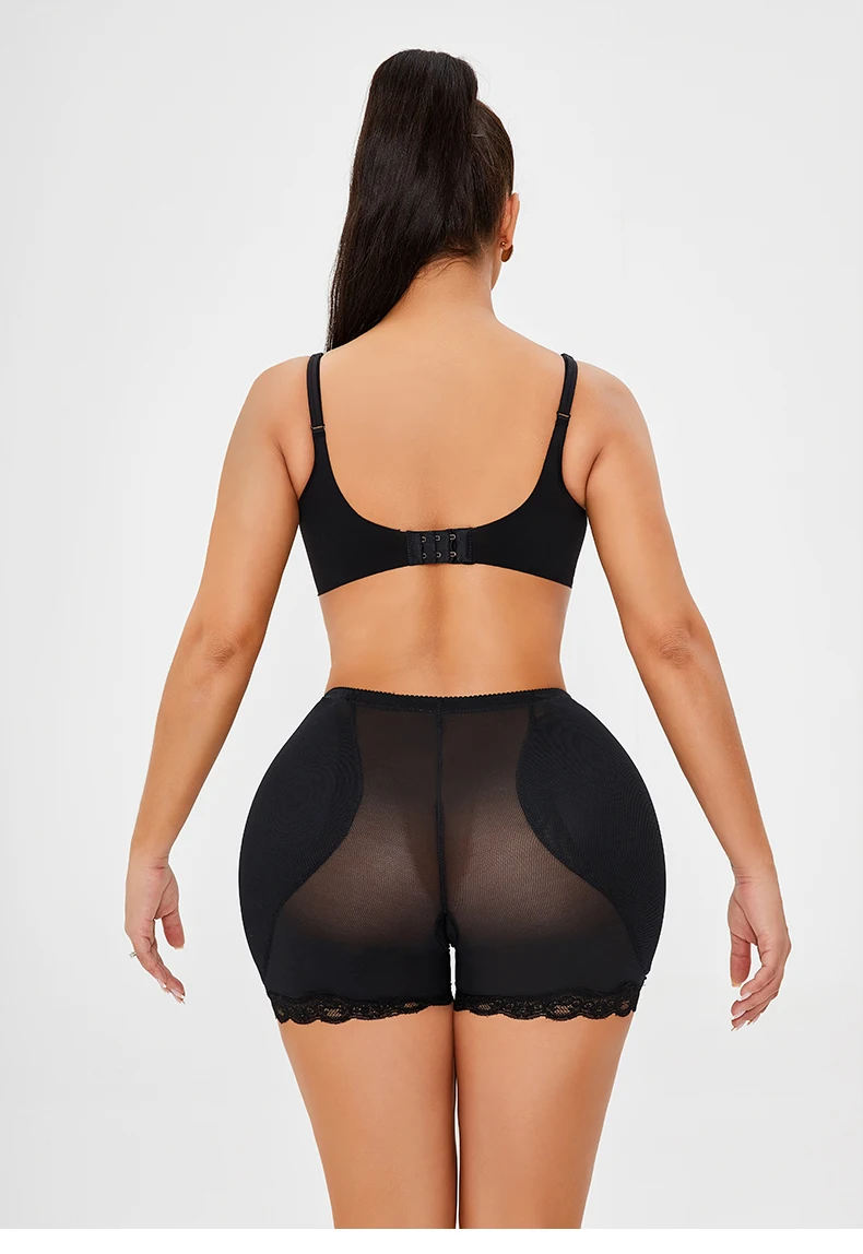 Women Low Waist Underwear Sponge Pads Body Shapers Hips Up Belly Slim Fake Ass Pants Padded Shapewear Panties Hip Pads Plus Size