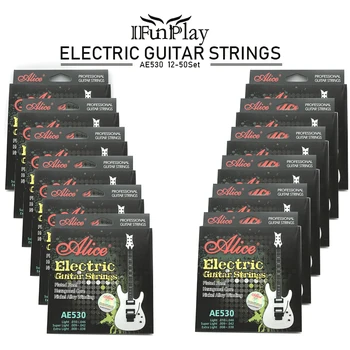 

12Set Alice AE530 Electric Guitar Strings 1st-6th Light Nickel Alloy Wound Plated Steel String Hexagonal Core Free Shipping