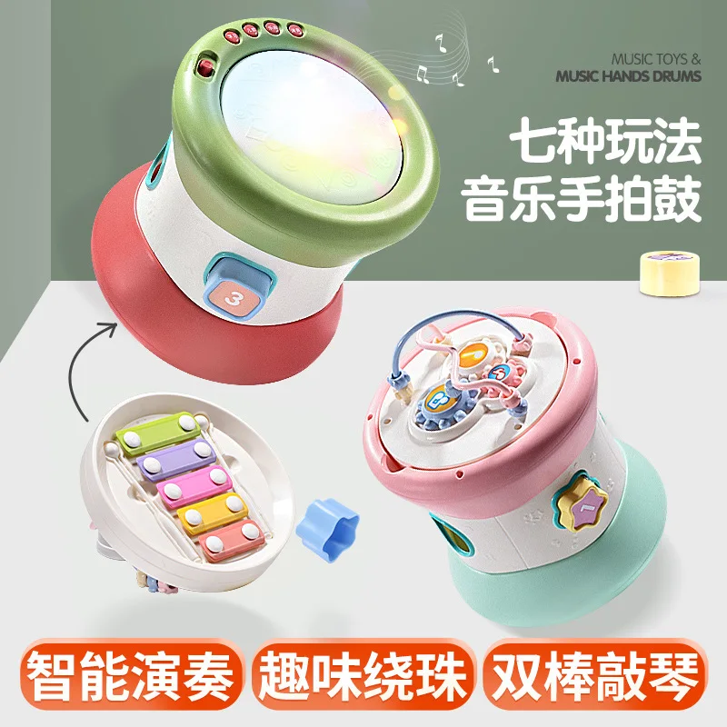 Children Music Double-Sided Music Drum Fun Bead-stringing Toy Children Strange New Educational Toy