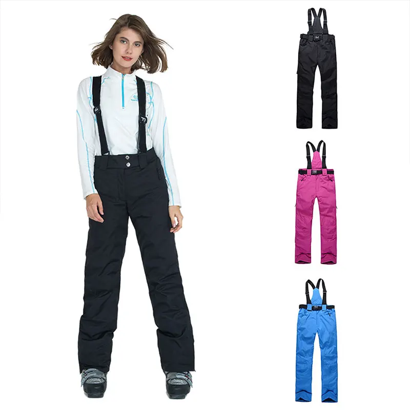 Ski Pants Sweatpants Strapless Pants 2018 Durable Polyester Braze 3 Color Windproof Snowboard Anti Fog Riding Game