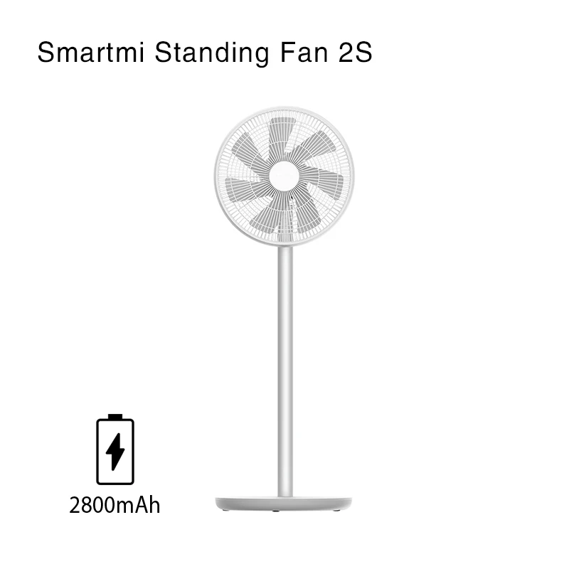 11 Mijia 1X вентилятор Smartmi 2S воздушный вентилятор DC преобразователь частоты вентилятор естественный ветер приложение управление 2800 мАч напольный вентилятор для дома - Цвет: smartmi with battery