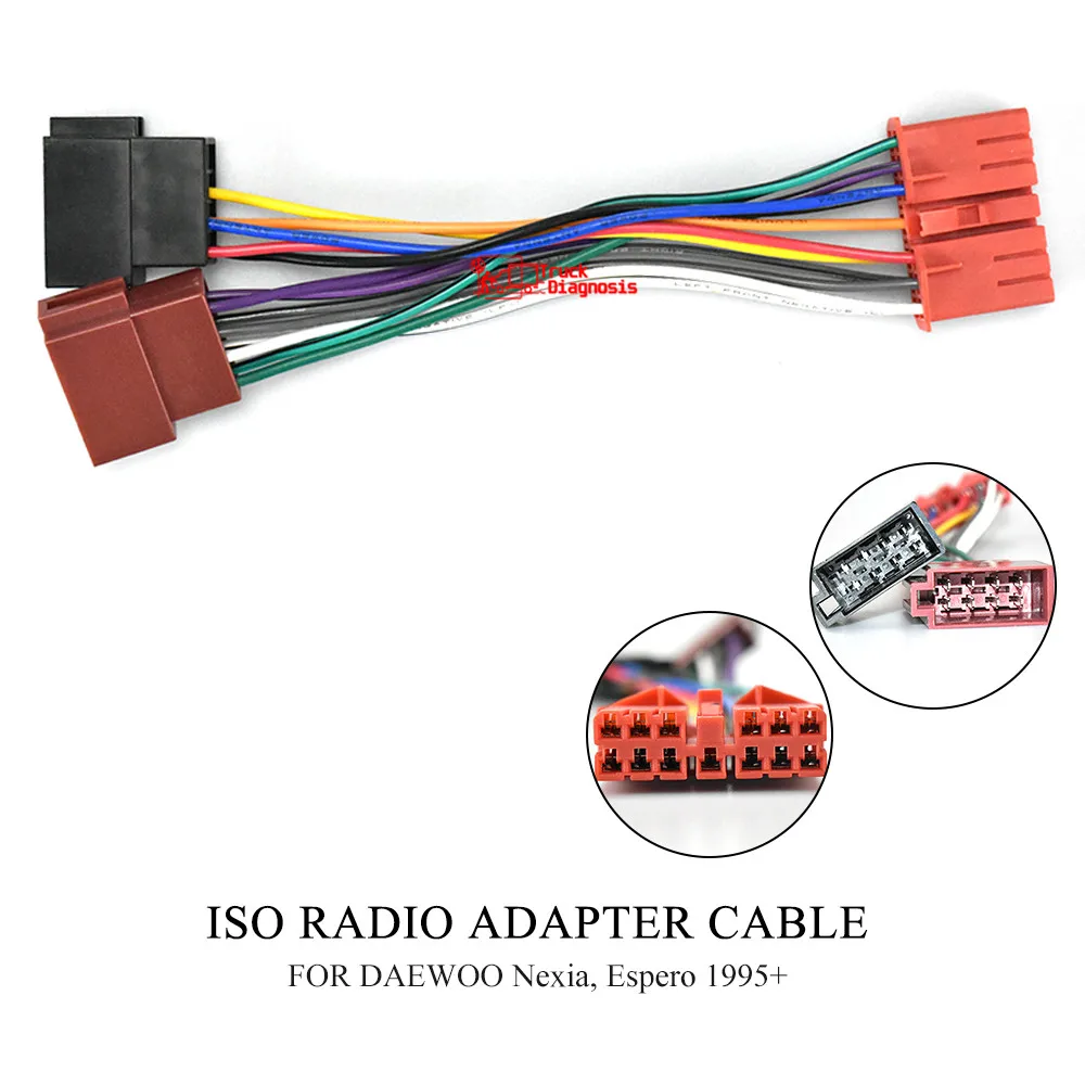 12-137 ISO Radio Adapter for DAEWOO Nexia, Espero 1995+ Wiring Harness Connector Lead Loom Cable Plug