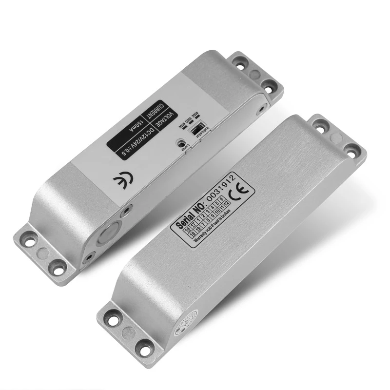 Aluminum Alloy DC 12V Electric Drop Bolt Lock Mortise Surface for Securtiy Access Control System T angxi Electric Bolt Lock Aluminum Alloy DC 12V Electric Drop Bolt Lock Mortise Surface for Securtiy Access Control System T angxi Electric Bolt Lock