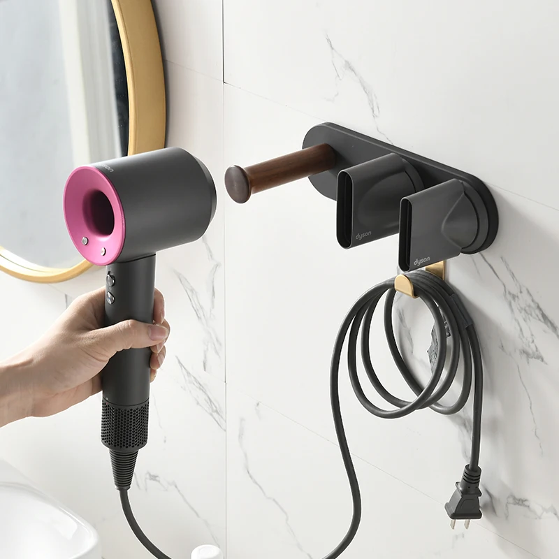 Dyson Фен держатель черный настенный фен стойка Dyson алюминий Hairdrye вешалка для хранения вешалок Ванная Комната Полка Органайзер