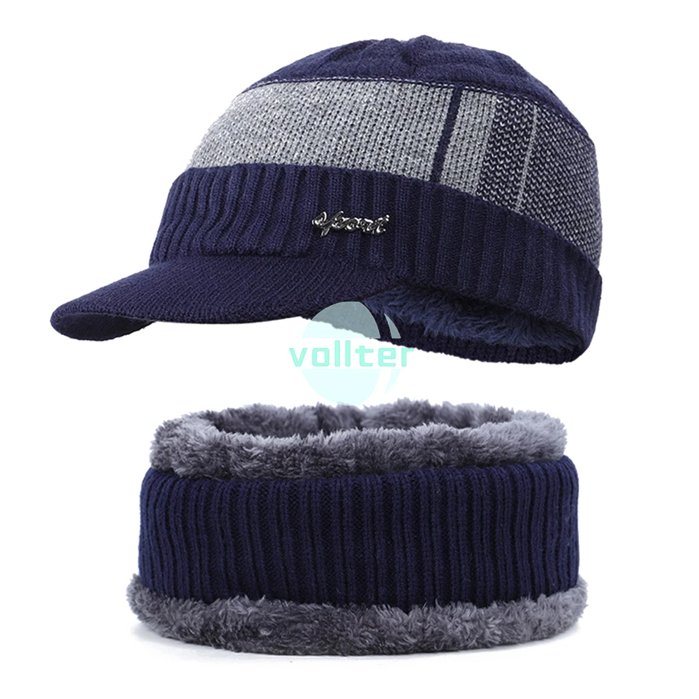 Зимние шапки для мужчин Skullies, шапка бини, зимняя шапка для мужчин и женщин, шерстяной шарф, шапка, набор s, Балаклава, маска, теплая шапка, вязаная шапка