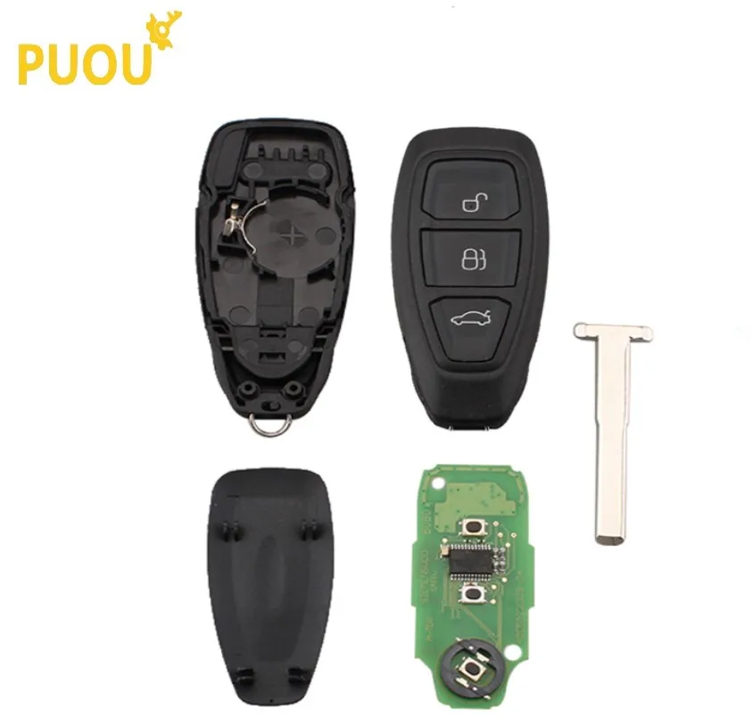 3 кнопки 433/434 МГц 4D63 80Bit чип для Ford KR55WK48801 умный дистанционный ключ для Ford focus C-Max Mondeo Kuga Fiesta B-Max