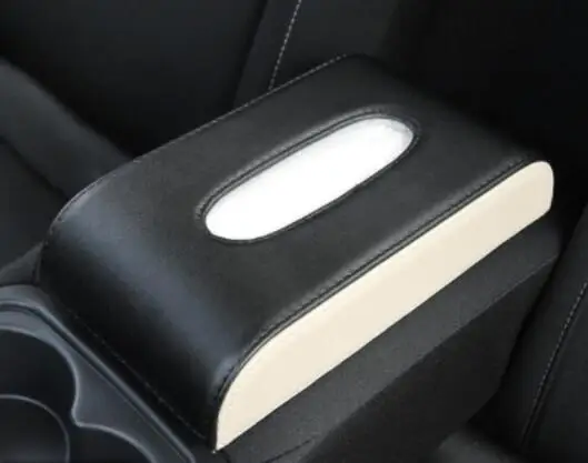 

Car Leather Armrest Tissue Box Cover Pumping Paper Car Home Napkin Holder Case