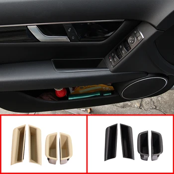 

Beige/Black Car Front and Rear Door Storage Box Armrest Glove Box For Mercedes Benz C Class W204 2008-2014 Car Styling Accessory
