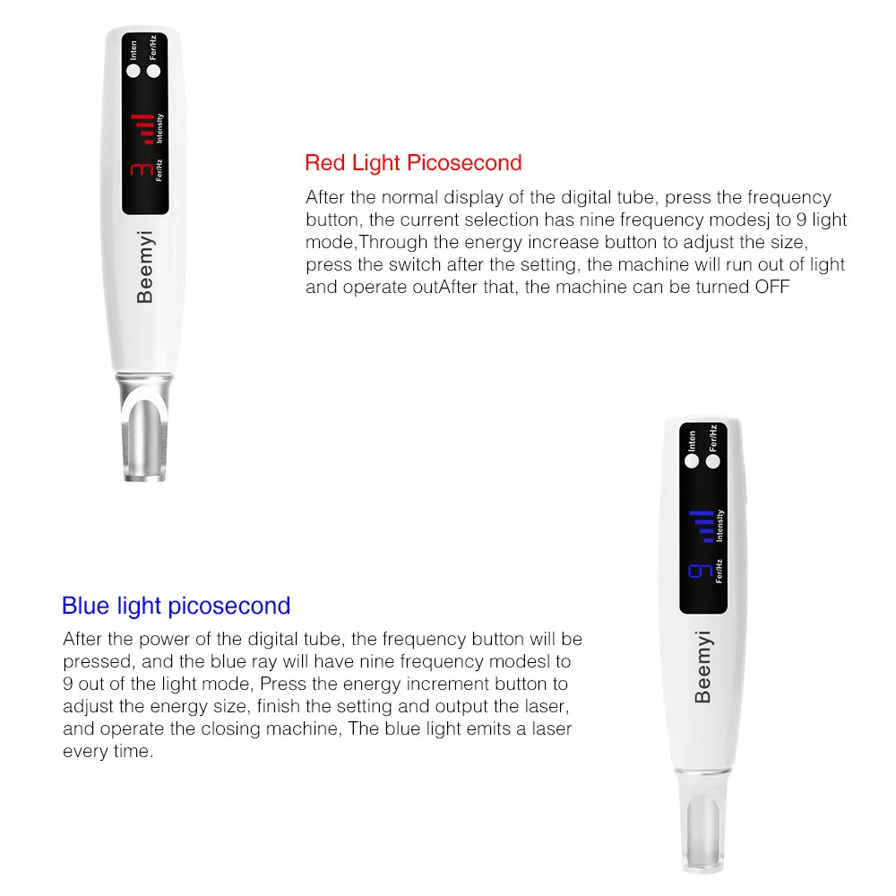 Беспроводная лазерная ручка Picosecond, синий светильник, терапия, пигмент, тату шрам, моль, удаление веснушек, темное средство для удаления пятен, машина для красоты кожи