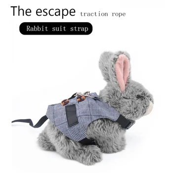 

New Multi Purpose Rabbit Harness Small Animals Pet Leash Chinchillas Guinea Pig Vest Clothes Harness Leash Pet Strap