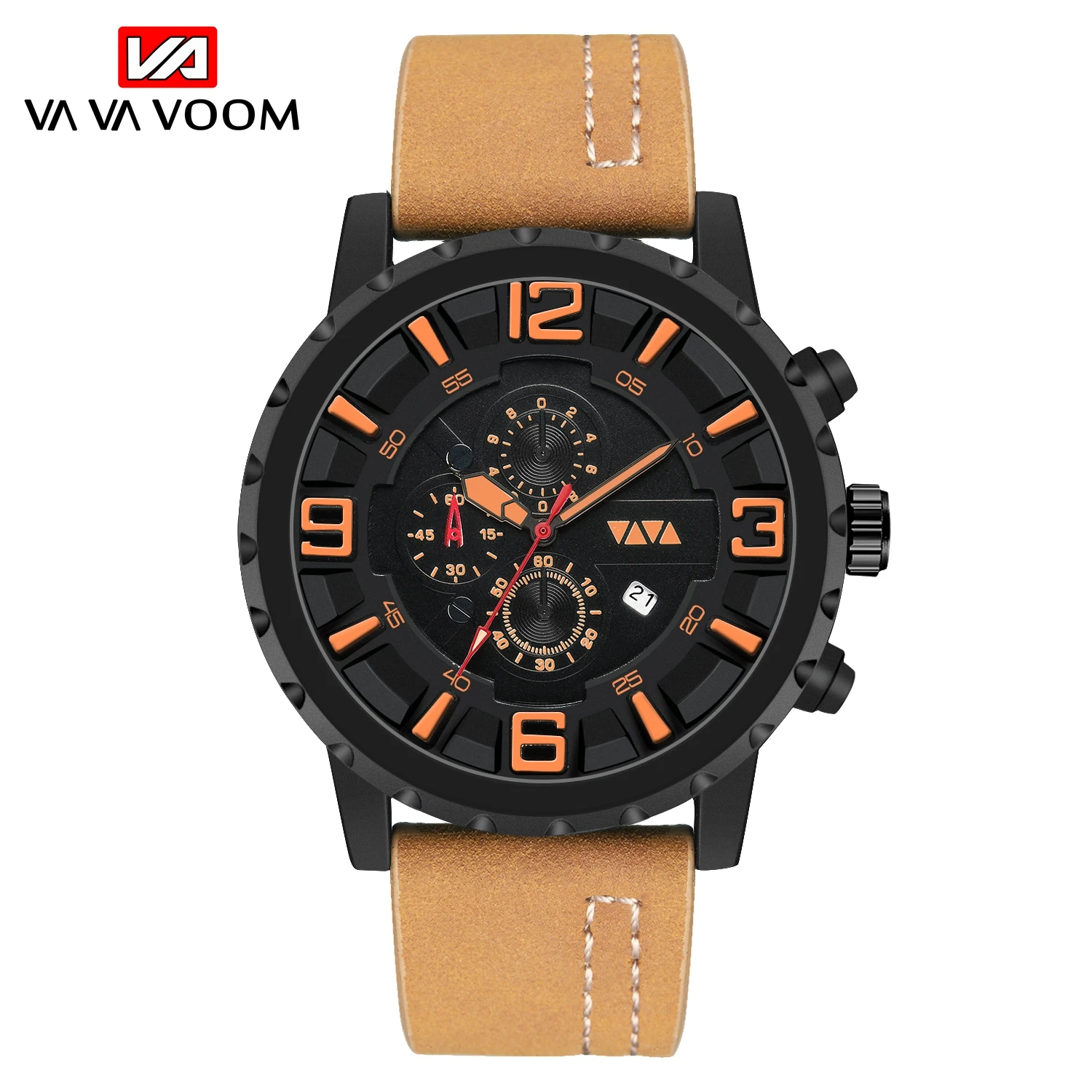 Cheap Chinese Whole Big Pilot Series Black Leather Sport Multifunction Quartz Men Wristwatches Original Wrist Watches For Men 