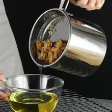 OIL-FILTER-POT Separator Jug-Storage Kitchen-Supplies Stainless-Steel Container Can Oil-Slag