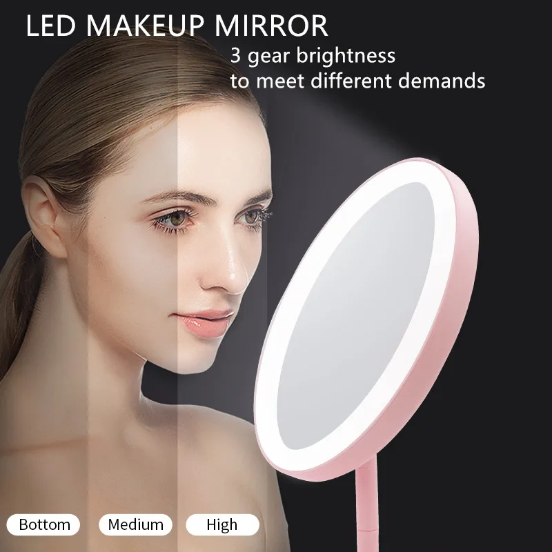 

LED Makeup Mirror Color Changing Round Pocket Led Light Bathroom Mirror
