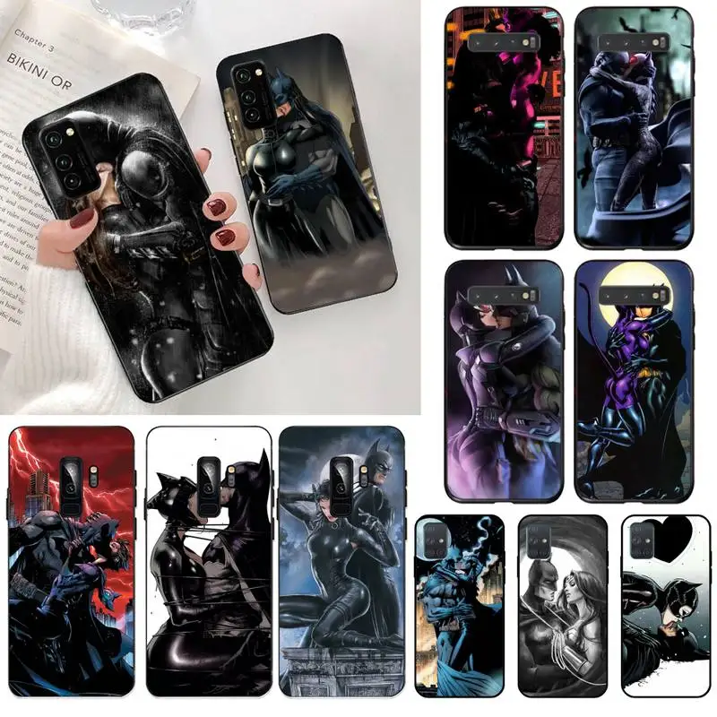 Чехол для телефона HPCHCJHM Бэтмен кот женщина целующийся чехол Samsung S20 plus Ultra S6 S7 edge S8