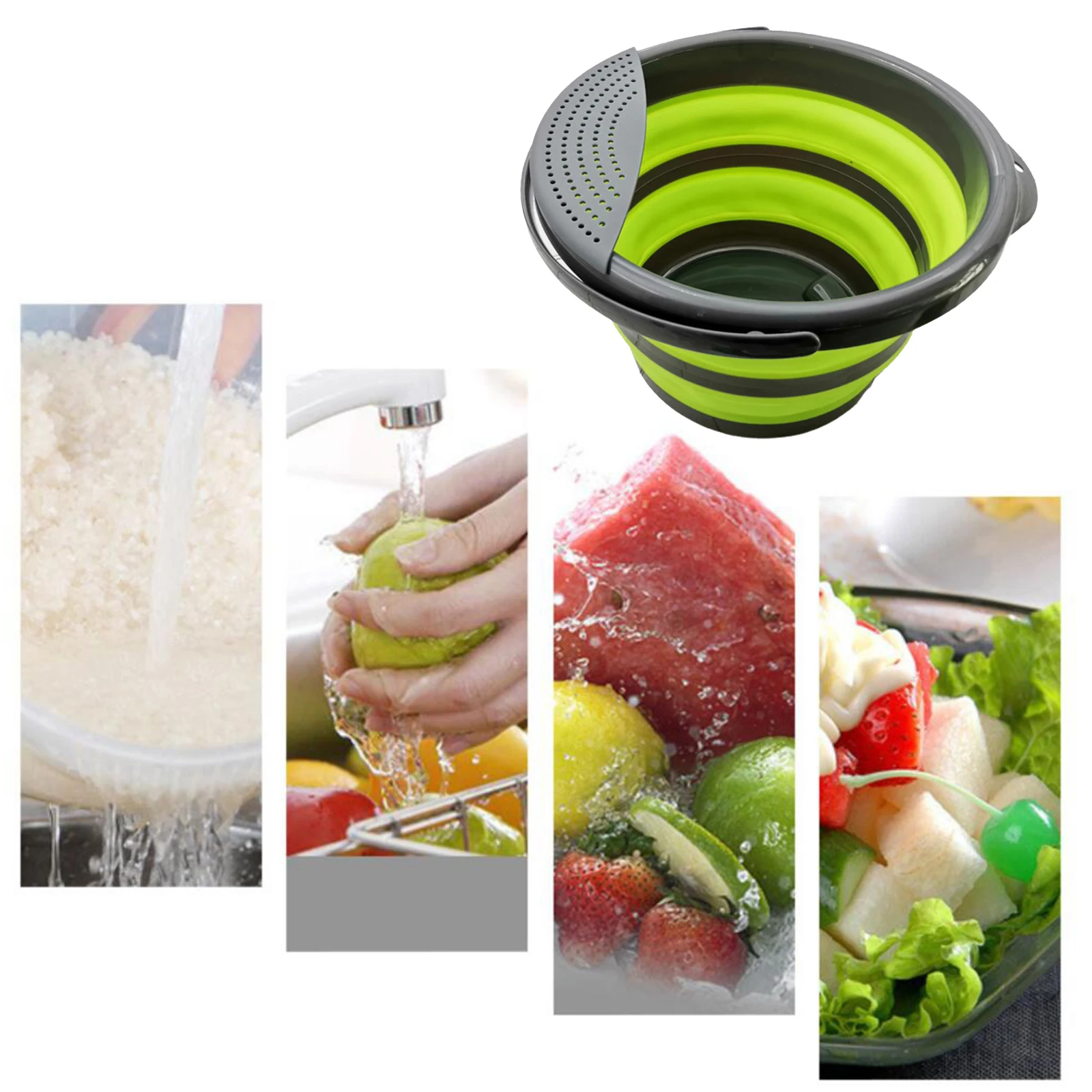 Collapsible Plastic Bucket Foldable Round Tub Portable Fishing Water Pail Space Saving Storage Indoor Outdoor Waterpot