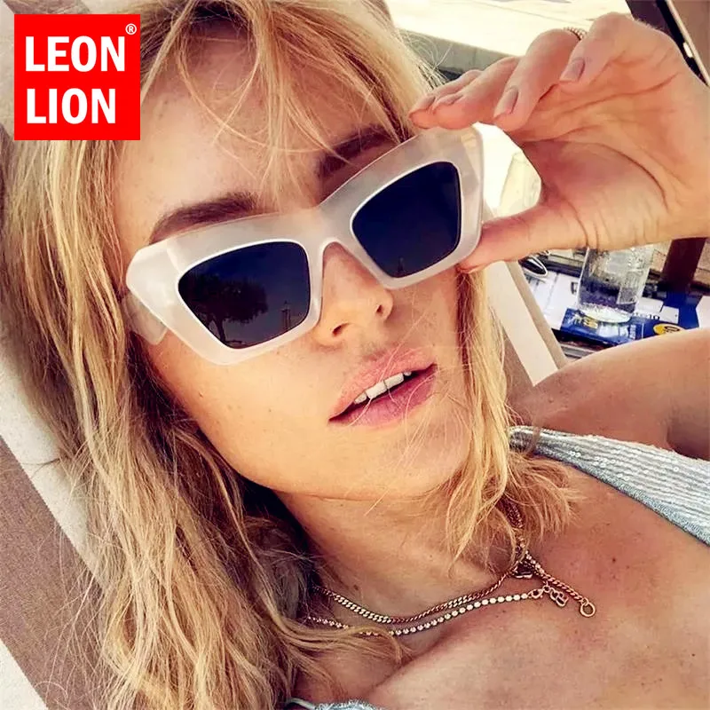 

LeonLion 2023 Brand Sunglasses High Quality Trends 2023 Oversized Sunglasses Women Luxury Designer Orange Glasses Square Shades