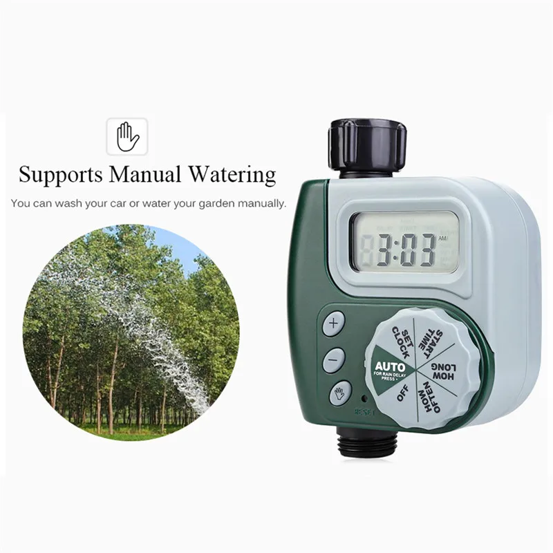 TTLIFE Garden Watering Timer Automatic Electronic Water Timer Home Garden Irrigation Timer Controller System Autoplay Irrigator