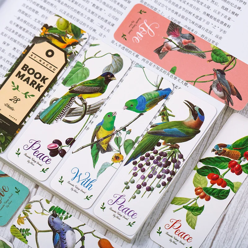 Paper Bookmark 28 pcs/pack Cute Girl Roaming Space for Reading Books Share Markers School Student Office Stationery