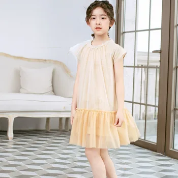 

Party Princess Children Summer Dresses Girls 4 To 16 Years New 2020 Girls Dress Toddler Dress Tulle Patchwork Cotton Clothes
