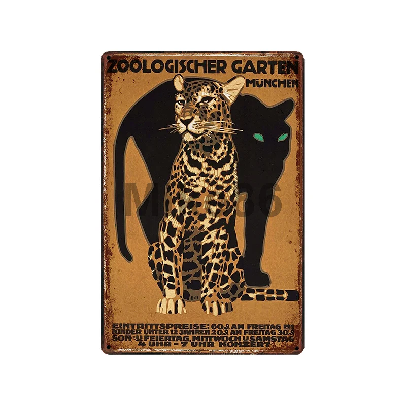 [Mike86] ZOO Zebra parrot Penguin leopards металлический знак винтажный магазин детская железная живопись плакат Искусство 20*30 см LT-1845 - Цвет: GLC-14579