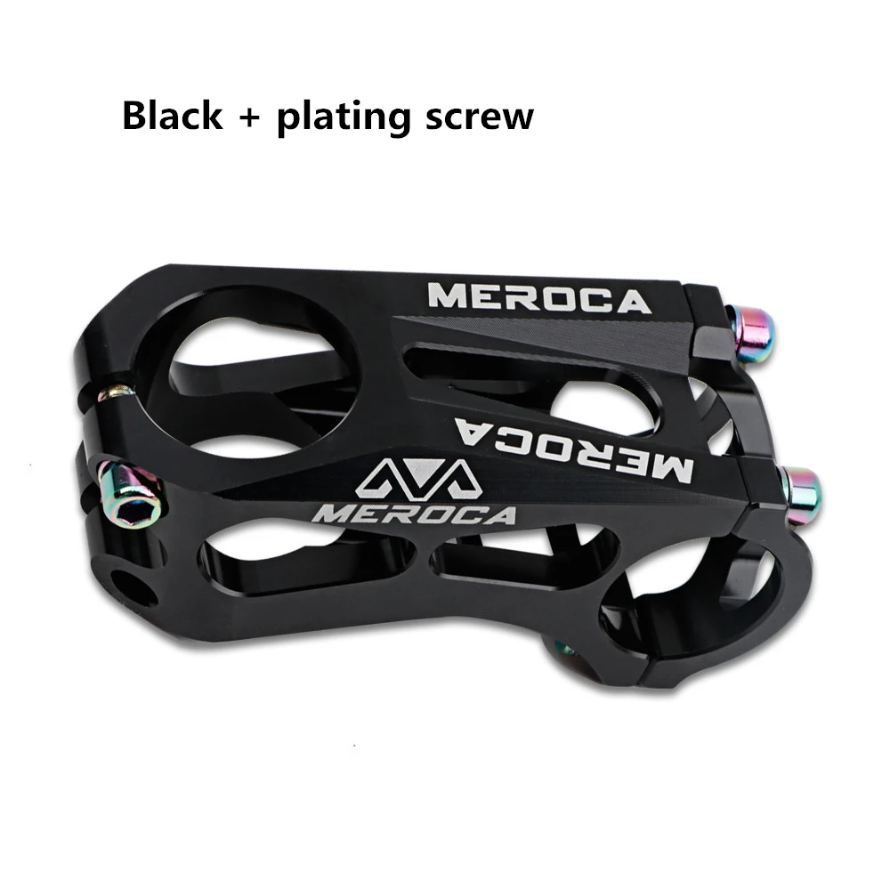 black Plating screw MEROCA модифицированный K/S велосипед ультра светильник с ЧПУ отрицательный 17 градусов 60 мм ручка детский баланс скольжения велосипедный стержень - Цвет: black Plating screw