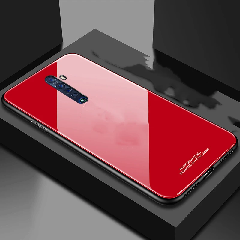 Для OPPO Reno 2F чехол Reno2 Z из закаленного стекла Жесткий ПК Мягкий ТПУ Рамка задняя