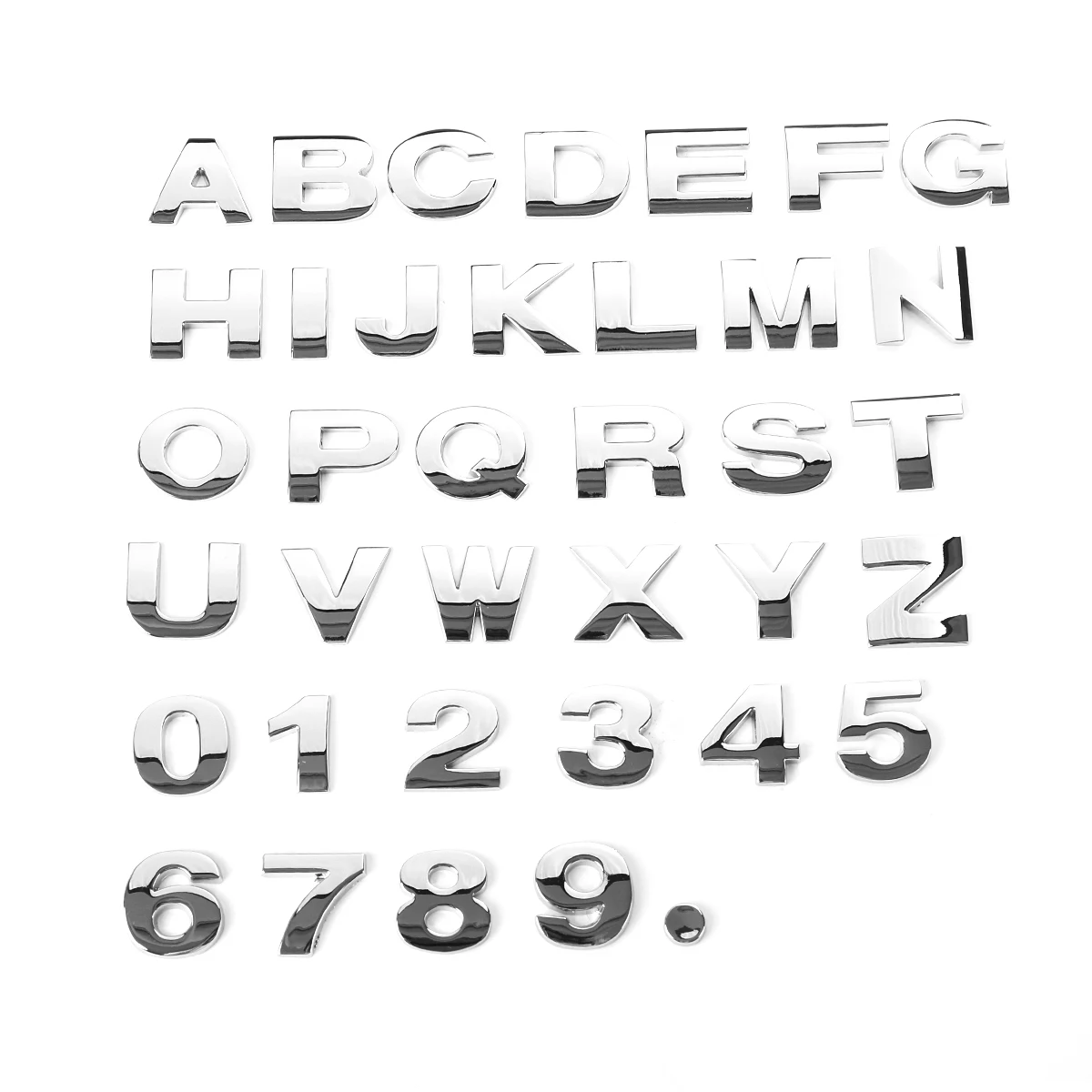 45 And 25mm 3D DIY Letters Alphabet Emblem Chrome And Black Car Sticker Digital Badge Logo Accessories Motorcycle car reflective stickers car door stickers car sticker film car sticker car stickers car body stickers car key sticker car badge grille emblem