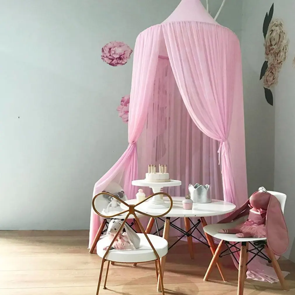 Летние дышащие Для детей шифоновая противомоскитная сетка на кровать романтичное платье; Покрывало Полог для детской комнаты