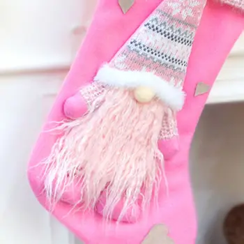 

Christmas Stocking Sock Swedish Gnome Decoration Hanging Fireplace Xmas Tree Bag 67JB