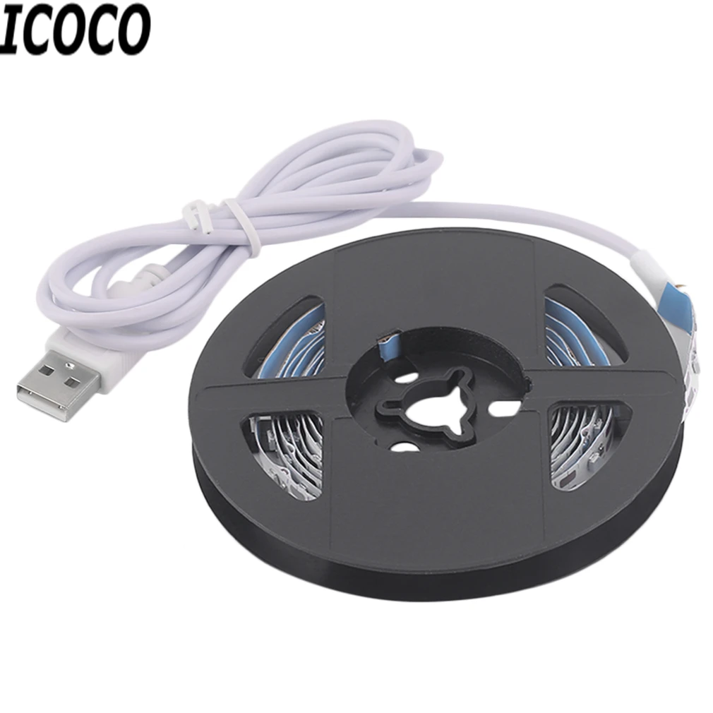 Icocoновая Водонепроницаемый USB DC15V SMD3258 50/100/200/300 см Светодиодные ленты светильник ленты лампы светильник ТВ задний план для украшения дома