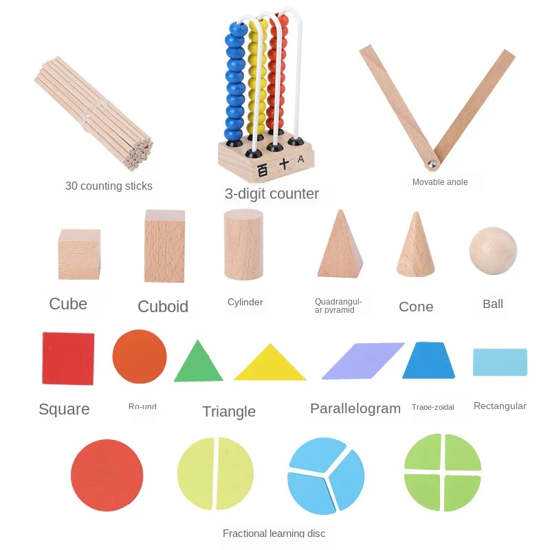 Shape arithmetic learning box counting stick kindergarten elementary school teaching aid counter counting stick arithmetic toy Shape arithmetic learning box counting stick kindergarten elementary school teaching aid counter counting stick arithmetic toy