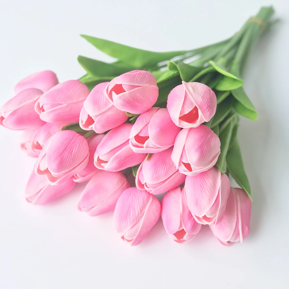 5 шт. красивые реальные цветы латексные тюльпаны искусственный букет поддельные цветы Свадебный букет декоративные цветы для свадьбы - Цвет: 7