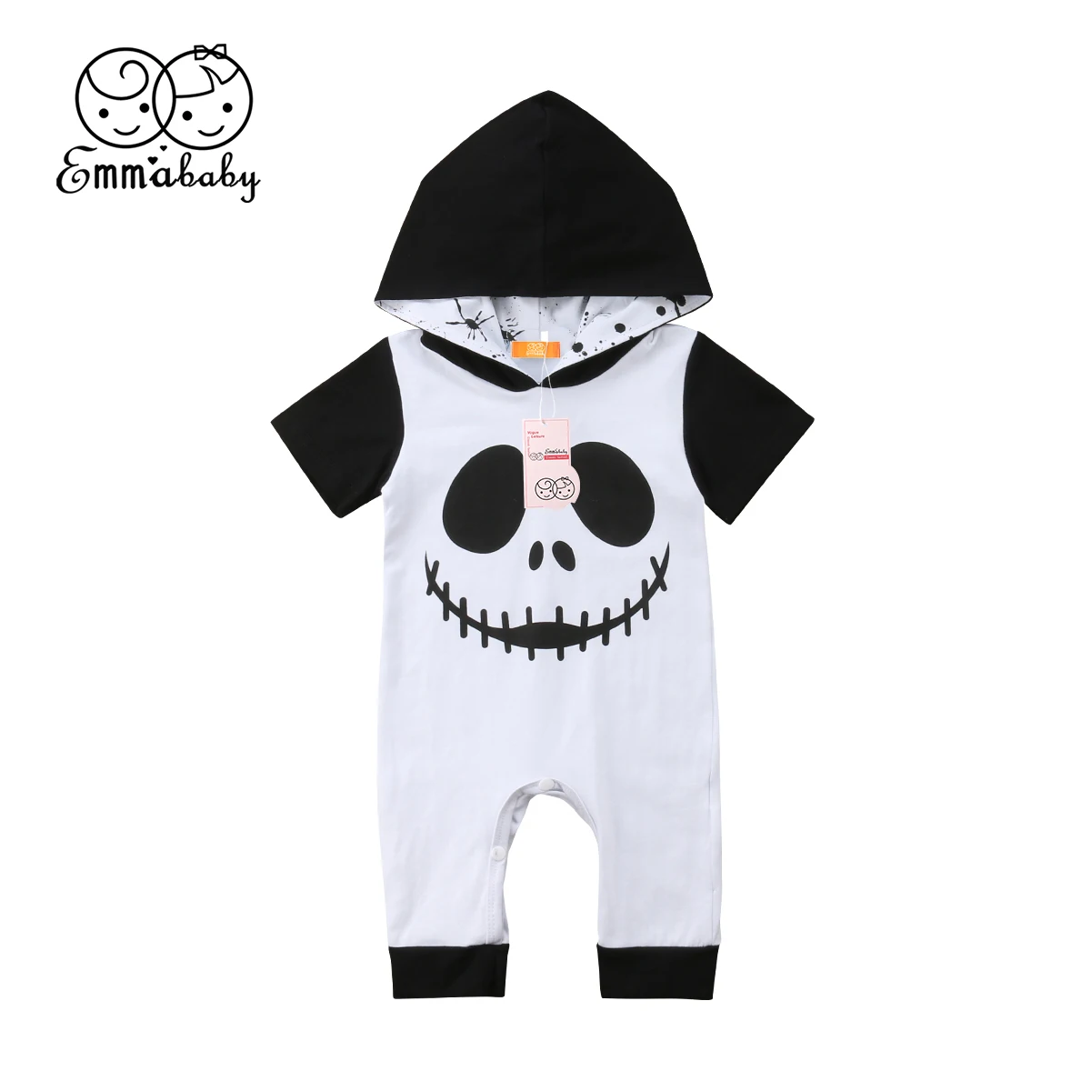 Halloween Costume Newborn Baby Boy Clothes Long Sleeve Hoodies Romper Jumpsuit Festival Outfit 0-24M