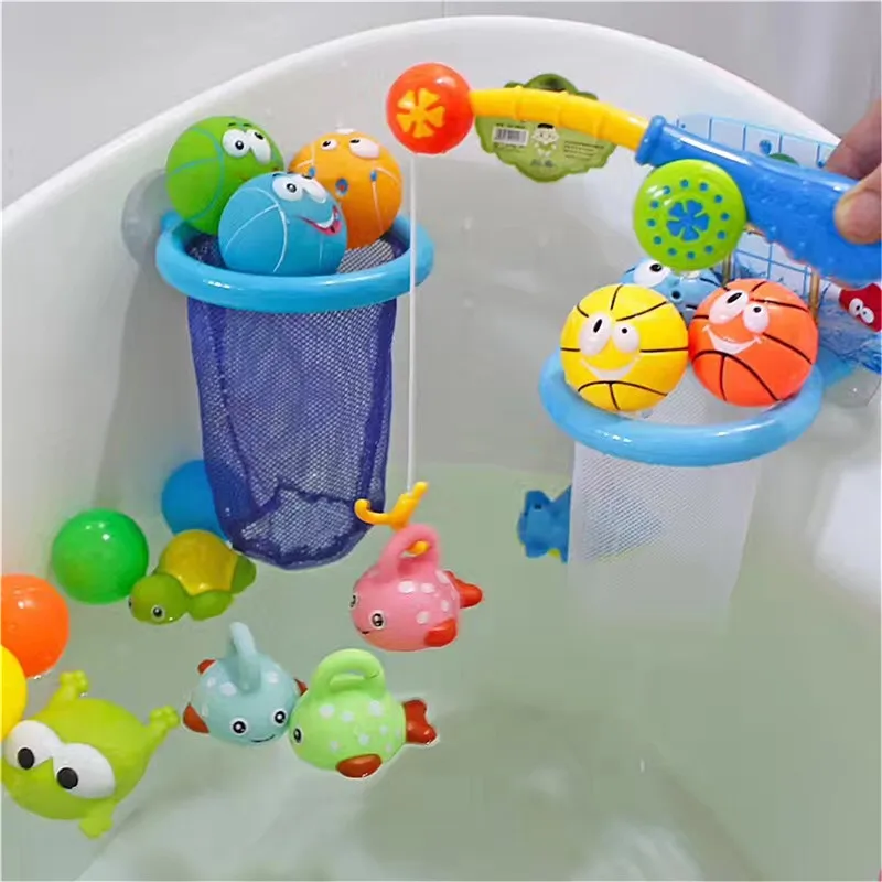 Baby Beach Bath Water Toys for Bathing Newborns Cute Spotted Fish and