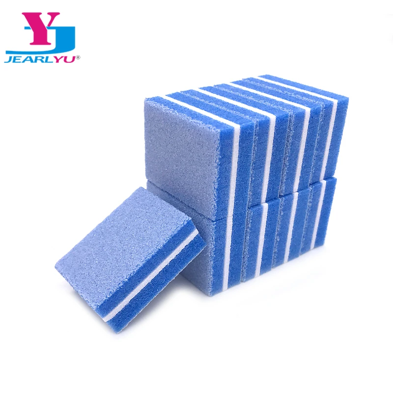 

50Pcs/lot Buffing Nail File Emery Board Professional Finger Care Manicure Polishing Beauty Art Washable Tools Soft Sponge Block