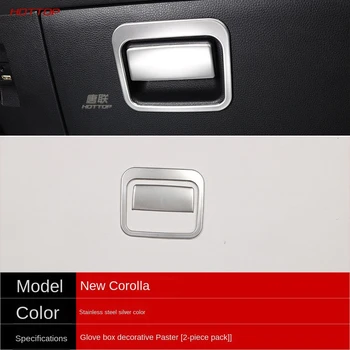 

Stainless steel For Toyota corolla E210 2019 2020 Car copilot glove Box handle cover trim Sticker Car accessories 2pcs
