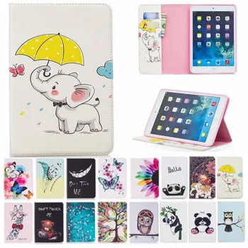 

Fashion Print Case For Apple iPad Mini 1 2 3 4 5 2019 Smart Case Cover Funda Tablet Cartoon Cute Silicone PU Leather Stand Coque
