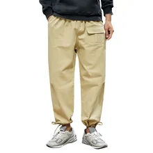 Новые модные милые мужские спортивные эластичные хлопковые Стрейчевые комбинезоны с карманами для отдыха, свободные джинсовые брюки, Мужская брендовая модная одежда