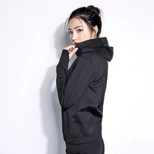 Горячая рубашка Сауна Костюм Пот тело формирователь топ на молнии с длинным рукавом потеря веса бокс тренажерный зал костюмы тренировочная куртка